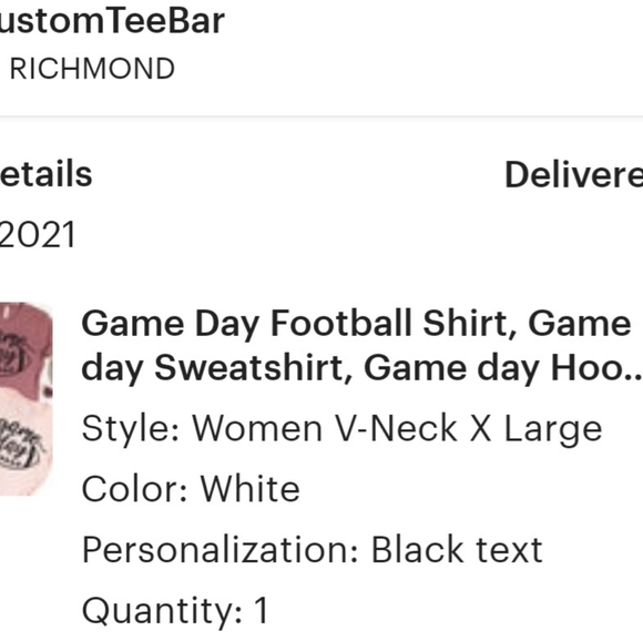 Game Day Football V-neck Tee - Picture 7 of 7